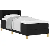 Syfax Boxspringbett mit Matratze Schwarz 80 x 200 cm Stoff