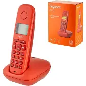 Gigaset A170, DECT-Telefon, Kabelloses Mobilteil, 50 Eintragungen, Rot