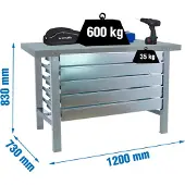 Simonwork (bancos De Trabajo) Bt6 5box Werkbank 830x1200x730 Mm