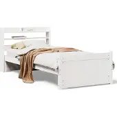 Syfax Bettgestell mit Kopfteil ohne Matratze Weiß 90x190 cm