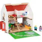 Gollnest & Kiesel Tragbares Puppenhaus Eco House, mit Zubehör