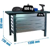 Simonwork (bancos De Trabajo) Bt6 5box Werkbank 830x1200x730 Mm