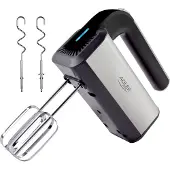 Adler AD 4225, Handmixer, Schwarz, Silber, Kneten, Mixen, 0,96 m, Edelstahl, 800 W