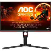 AOC G3 Q27G3XMN/BK, 68,6 cm (27"), 2560 x 1440 Pixel, 2K Ultra HD, LED, 1 ms, Schwarz, Rot