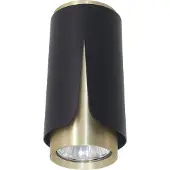 Milagro Blumen-Deckenstrahler Schwarz-Gold 8W GU10