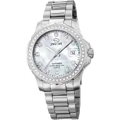 Jaguar Edelstahl Damen Uhr J892/1 Analog Fashion Armbanduhr silber D2UJ892/1