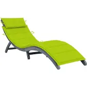 Prolenta Maison Exclusive - Sonnenliege mit Auflage Grau Massivholz Akazie