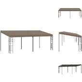vidaXL Wand-Pavillon 6x3x2,5 m Taupe - Pavillons & Partyzelte