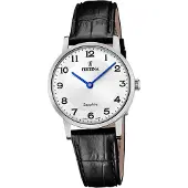 Festina Swiss Damen Leder Armbanduhr schwarz D2UF20013/5