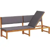 Syfax Sonnenliege Öl-Natur 200 x 57 x 75cm Massivholz Akazie
