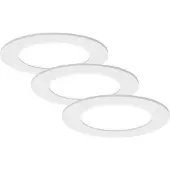 Briloner LED Einbauleuchte Badleuchte 3er Set IP44 7W weiß Kunststoff Ø12 cm