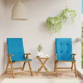 vidaXL Möbel Gartenstühle mit Kissen 2 Stk. Massivholz Teak - Gartenstühle 3196437