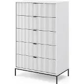 Vicco Kommode Eliza Weiß 76 x 120 cm mit 5 Schubladen, Model 49500