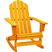 The Living Store Adirondack-Schaukelstuhl Massivholz Tanne Orange