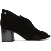 MACIEJKA Damen Stiefel Schwarz aus Veloursleder mit Reißverschluss und 6 cm Absatz