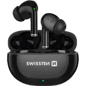 Swissten , Bluetooth 5.0 In-Ear Kopfhörer Touch 15 Std. Akku USB-C Ladekabel, Schwarz