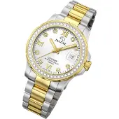 Jaguar Damen Analog Uhr Executive Fashion Edelstahl Armbanduhr silber gold UJ893/1