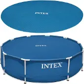 Intex 28012, Pool-Solarabdeckung, Überirdischer Pool, Aufblasbarer Pool, Rund, Blau, PVC, Polyethylen, 3,48 m