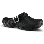Sanita Damen Offener Clog Wave-Carbon Open Black/Black-41
