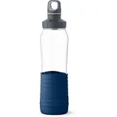 EMSA Glas-Trinflasche Drink2Go 0,7 Liter dunkelblau