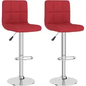 vidaXL Barhocker 2 Stk. Weinrot Stoff