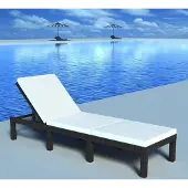 Prolenta Maison Exclusive - Sonnenliege mit Auflage Poly Rattan Schwarz