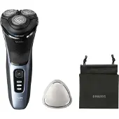 Philips 3000 series Shaver S3243/12 Elektrischer Nass- und Trockenrasierer, Rotationstrasierer, Blau, PowerCut blade system, Replace every 2 yrs with SH30, 2 Jahr(e), Batterie