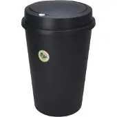 By Lille Vilde | Mülleimer 47 l - Schwarz - Praktisch - Mit Klappe - Recyclingfähig