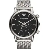 Giorgio Armani Emporio AR1808 Herren-Armbanduhr, Edelstahl-Gehäuse, Metall-Armband
