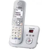 Panasonic KX-TG6821 Strahlungsarmes Schnurlostelefon mit Anrufbeantworter, Rufnummernanzeige, 15h Sprechzeit, 7 Tage Standby, Freisprechfunktion, DECT