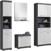 Xonox .home Badkombination Scout Rauchsilber Nachbildung 186x191x34 cm