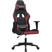 Syfax Gaming-Stuhl Schwarz und Weinrot Kunstleder