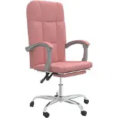 vidaXL Bürostuhl mit Liegefunktion Rosa Kunstleder