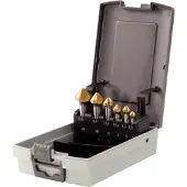 Ks Tools HSS TiN Kegel-Entgratsenker-Satz, Kunststoffkassette 6-tlg - 336.0466