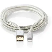 Nedis Nylon Gold Lightning 8-pin Auf Usb-a Stecker Kabel 48 Mbit/s Beschichtet/geflochtenes Aluminium 1 M