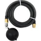 Syfax Saugschlauch mit Messing-Anschlüssen Schwarz 1,1" 20 m PVC