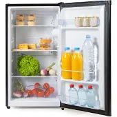 Primo PR121FR Tischkühlschrank - 88 Liter Fassungsvermögen - Schwarz - - Freistehender Tischkühlschrank