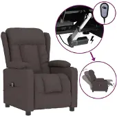Syfax Relaxsessel Elektrisch Dunkelbraun Stoff