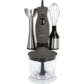 Clatronic SMS 3777, Stabmixer/Schneebesen/Multizerkleinerer zum mixen, zerkleinern, schlagen, 400 Watt, inklusive Zubehör, Edelstahl/Titan