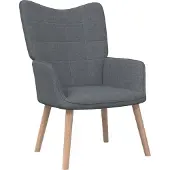 Syfax Dunkelgrauer Stoff-Relaxsessel, modernes Design, 61,5x69x95,5 cm (B x T x H)