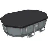 Bestway Pool-Abdeckung, Hülle, Grau, PVC, Oval, 20 cm, 30 cm