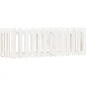 vidaXL Hochbeet Lattenzaun-Design Weiß 150x50x50 cm Massivholz Kiefer
