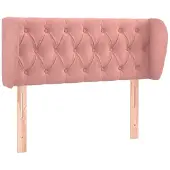 Syfax Kopfteil mit Ohren Rosa 93x23x78/88 cm Samt