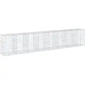 vidaXL Gabione mit Deckel 800x100x150 cm Verzinktes Eisen