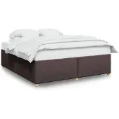 Syfax Bettgestell ohne Matratze Dunkelbraun 180x200 cm Stoff