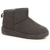 Big star Damen Halbstiefel INT1749C mit flachem Absatz aus Kunststoff, Graphit