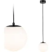 Paulmann LED Pendelleuchte "Selection Bathroom Gove IP44 9W 3000K Satin, Glas/Metall", schwarz (schwarz, weiß), 1, Ø 17cm H: 150cm, 1 Stk., Leuchten, LED Pendelleuchte