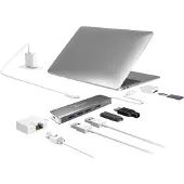 Ginza.se JCD375-N USB-C Modular Multi-Adapter mit 2 Bausautz, USB 3.2 Gen 2 (3.1 Gen 2) Type-C, 100 W, 10,100,1000 Mbit/s, Silber, Weiß, MicroSD (TransFlash), SD, 4K Ultra HD