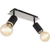 Globo Lighting Strahler Metall schwarz matt, 2x E27