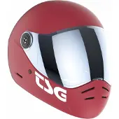 TSG Schutz - Pass 2.0 einfarbiger Helm (+Bonusvisier) - Satin sanftes Rot -